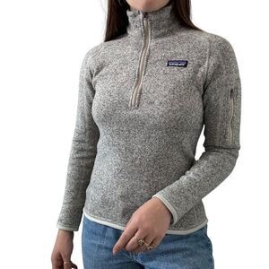 Patagonia Better Sweater Womens Gray Quarter Zip Jacket Sweatshirt Sz S
